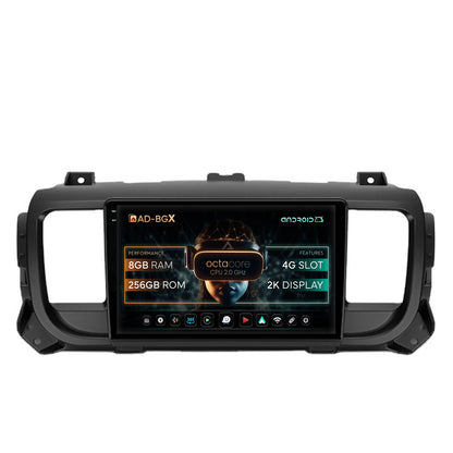Navigatie Citroen Jumpy / Peugeot Expert (2017-2021), Android, X-Octacore / 8GB RAM + 256GB ROM, 9.5 Inch - AD-BGX9008+AD-BGRKIT348