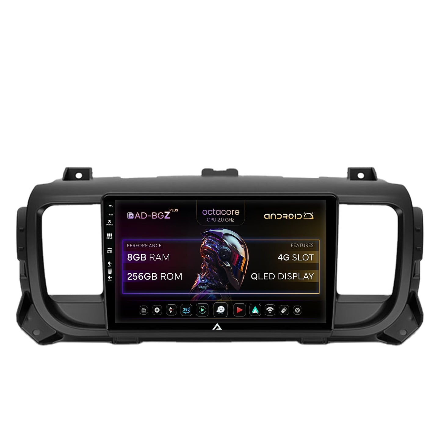 Navigatie Citroen Jumpy / Peugeot Expert (2017-2021), Android, Z-Octacore / 8GB RAM + 256GB ROM, 9 Inch - AD-BGZ9008+AD-BGRKIT348