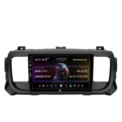 Navigatie Citroen Jumpy / Peugeot Expert (2017-2021), Android, Z-Octacore / 8GB RAM + 256GB ROM, 9 Inch - AD-BGZ9008+AD-BGRKIT348