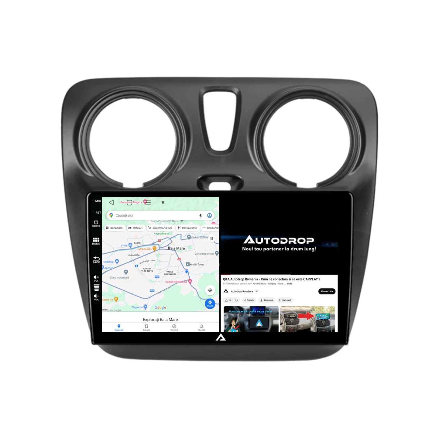 Navigatie Dacia Dokker / Lodgy, Android, E-Octacore / 2GB RAM + 32GB ROM, 9 Inch - AD-BGE9002+AD-BGRKIT376V2
