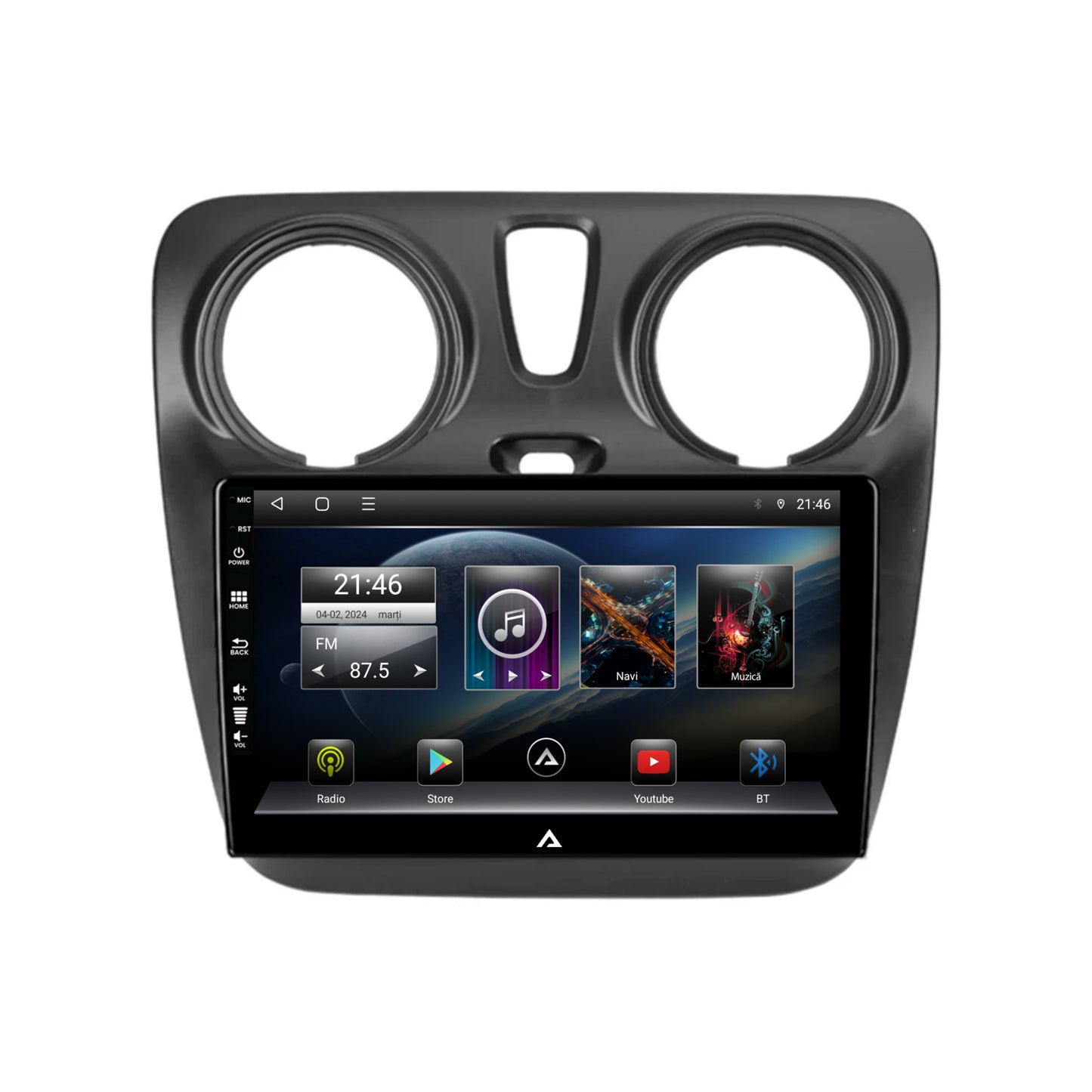 Navigatie Dacia Dokker / Lodgy, Android, P-Octacore / 2GB RAM + 32GB ROM, 9 Inch - AD-BGP9002+AD-BGRKIT376V2