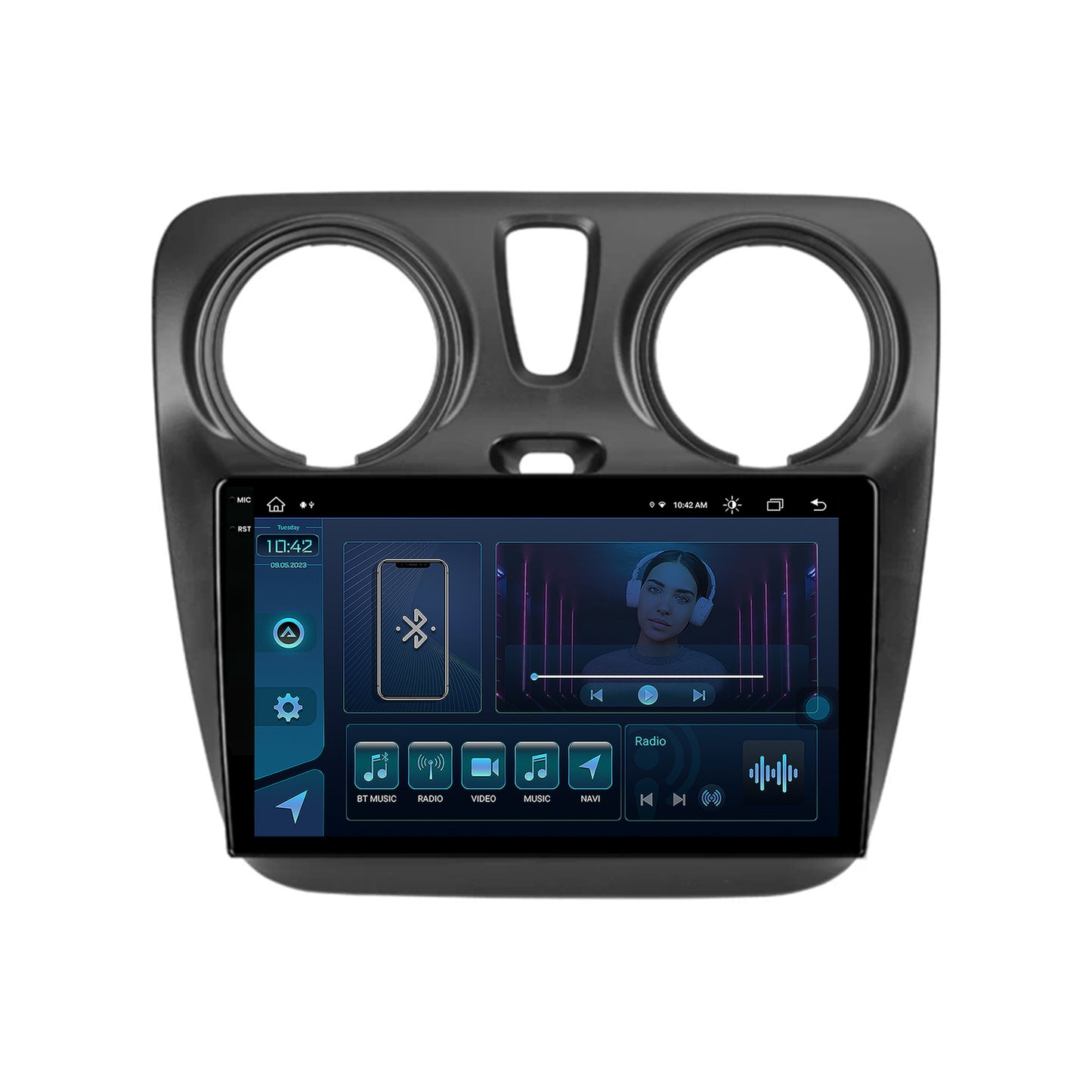 Navigatie Dacia Dokker / Lodgy, Android, X-Octacore / 8GB RAM + 256GB ROM, 9.5 Inch - AD-BGX9008+AD-BGRKIT376V2