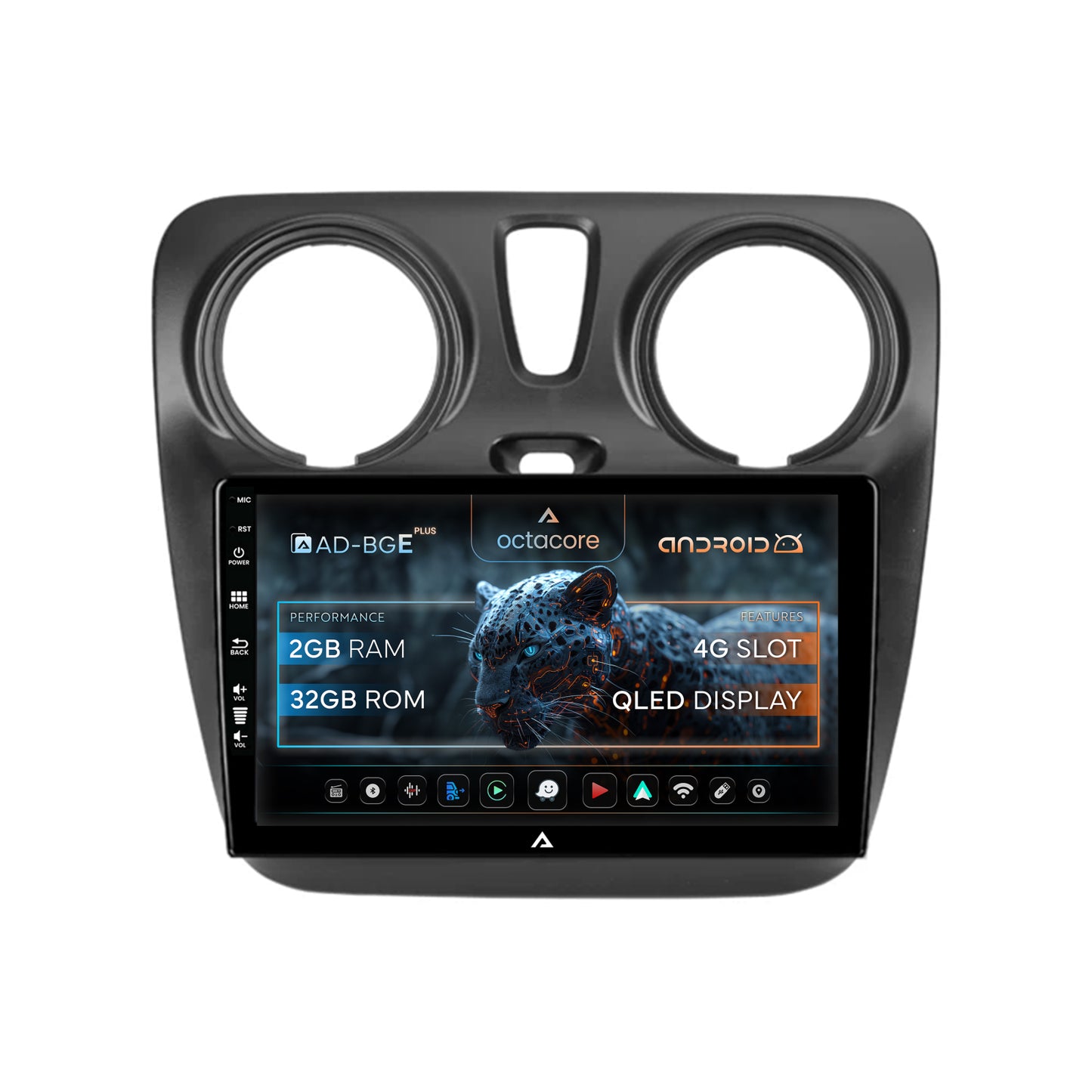 Navigatie Dacia Dokker / Lodgy, Android, E-Octacore / 2GB RAM + 32GB ROM, 9 Inch - AD-BGE9002+AD-BGRKIT376V2