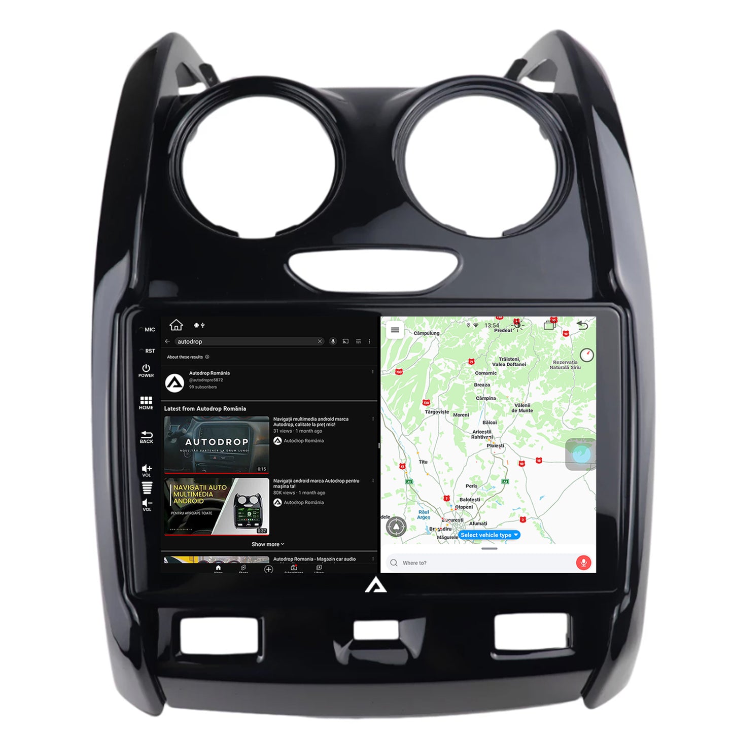 Navigatie Dacia Duster (2012-2019), Android, Z-Octacore / 8GB RAM + 256GB ROM, 9 Inch - AD-BGZ9008+AD-BGRKIT366V2