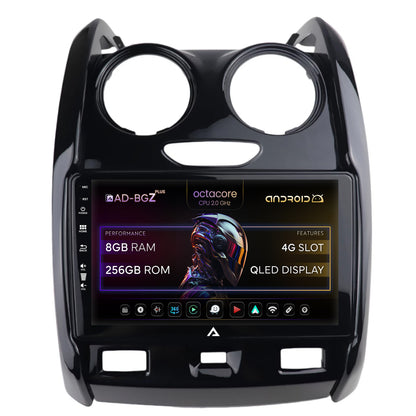 Navigatie Dacia Duster (2012-2019), Android, Z-Octacore / 8GB RAM + 256GB ROM, 9 Inch - AD-BGZ9008+AD-BGRKIT366V2