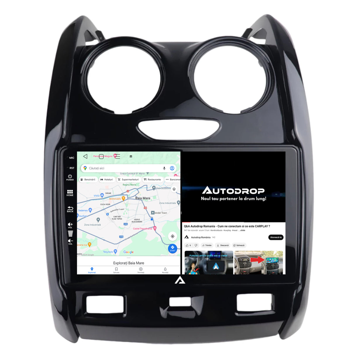 Navigatie Dacia Duster (2015-2020), Android, A-Octacore / 4GB RAM + 64GB ROM, 9 Inch - AD-BGA9004+AD-BGRKIT366V2