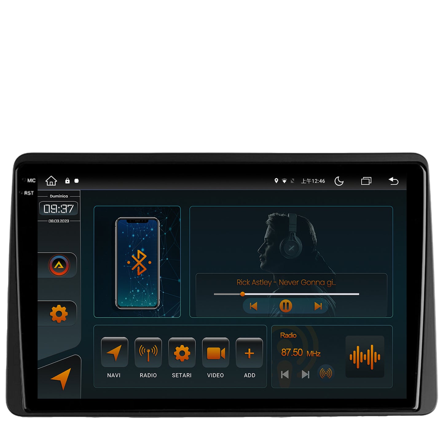 Navigatie Dacia Duster (2018-2021), Android, V-Octacore / 4GB RAM + 64GB ROM, 10.36 Inch - AD-BGV10004+AD-BGRKIT374