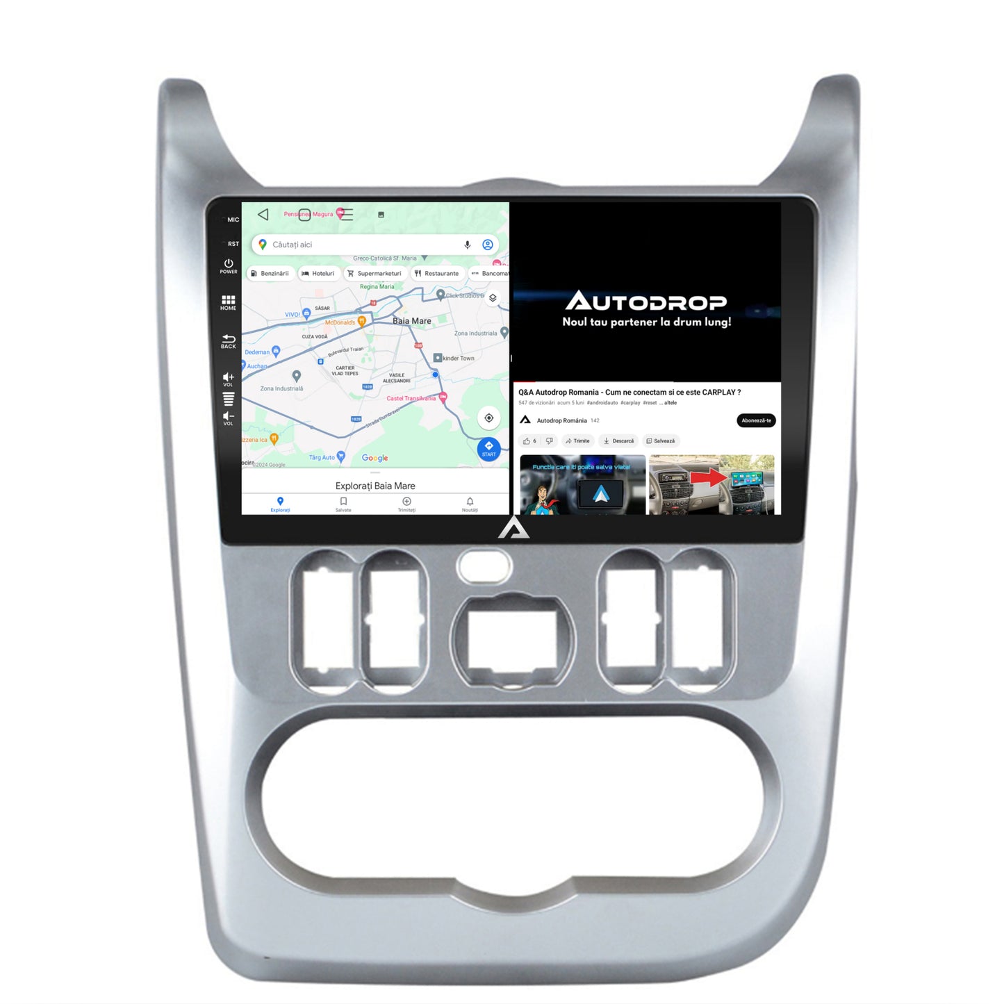 Navigatie Dacia Logan / Duster / Sandero (2009-2013), Android, E-Octacore / 2GB RAM + 32GB ROM, 9 Inch - AD-BGE9002+AD-BGRKIT367