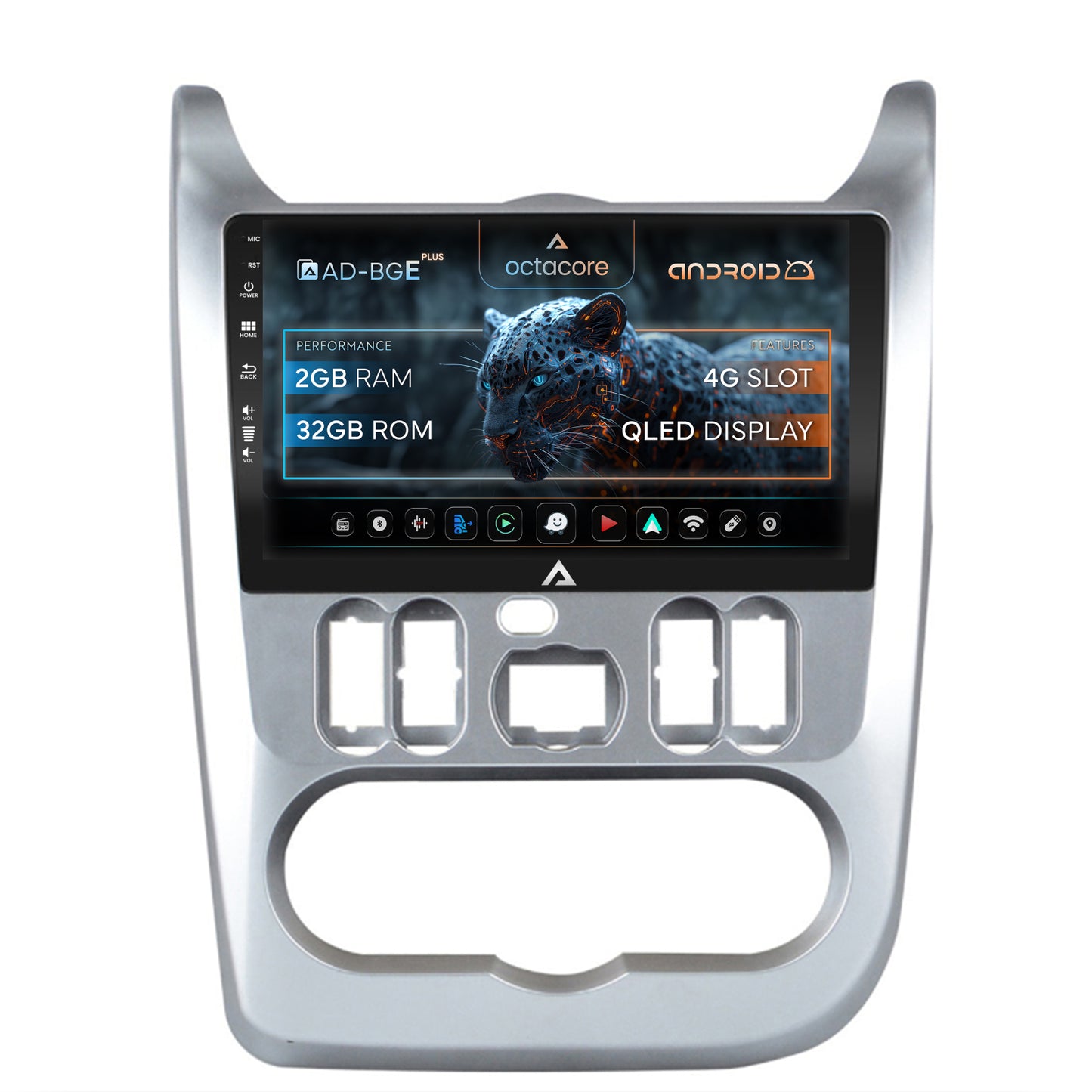 Navigatie Dacia Logan / Duster / Sandero (2009-2013), Android, E-Octacore / 2GB RAM + 32GB ROM, 9 Inch - AD-BGE9002+AD-BGRKIT367