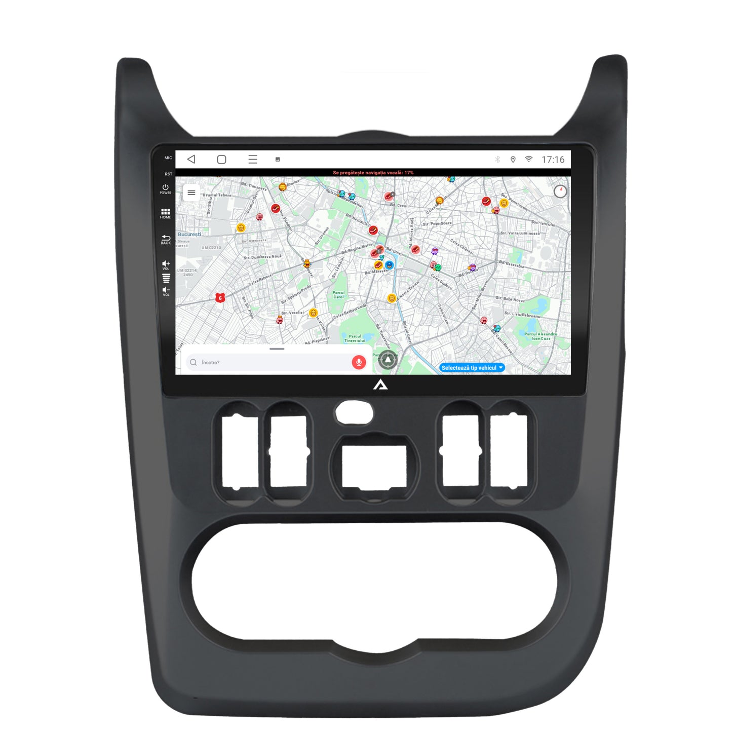 Navigatie Dacia Logan / Duster / Sandero (2009-2013), Android, E-Octacore / 2GB RAM + 32GB ROM, 9 Inch - AD-BGE9002+AD-BGRKIT367B