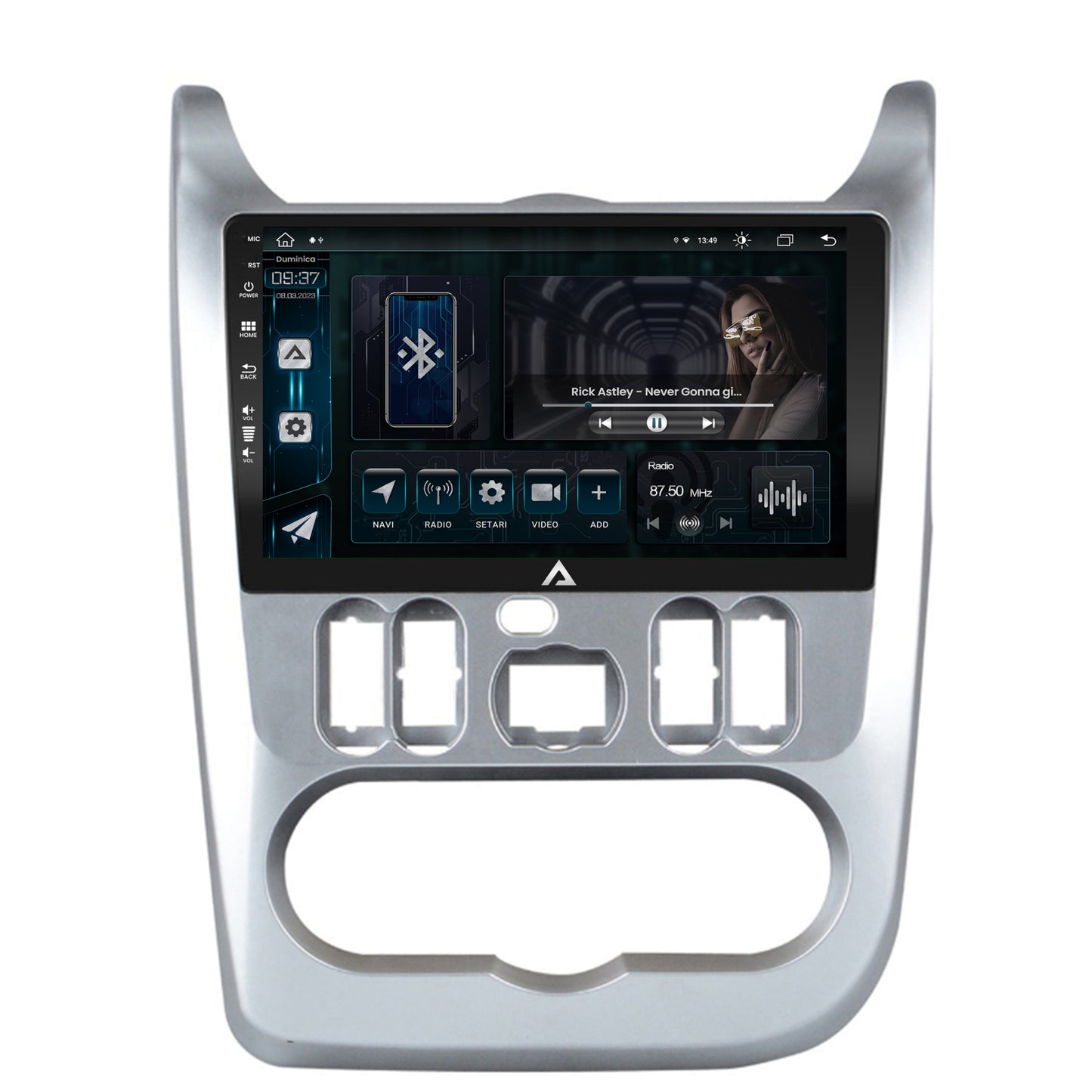 Navigatie Dacia Logan, Duster, Sandero (2009-2013), Android, Z-Octacore / 8GB RAM + 256GB ROM, 9 Inch - AD-BGZ9008+AD-BGRKIT367