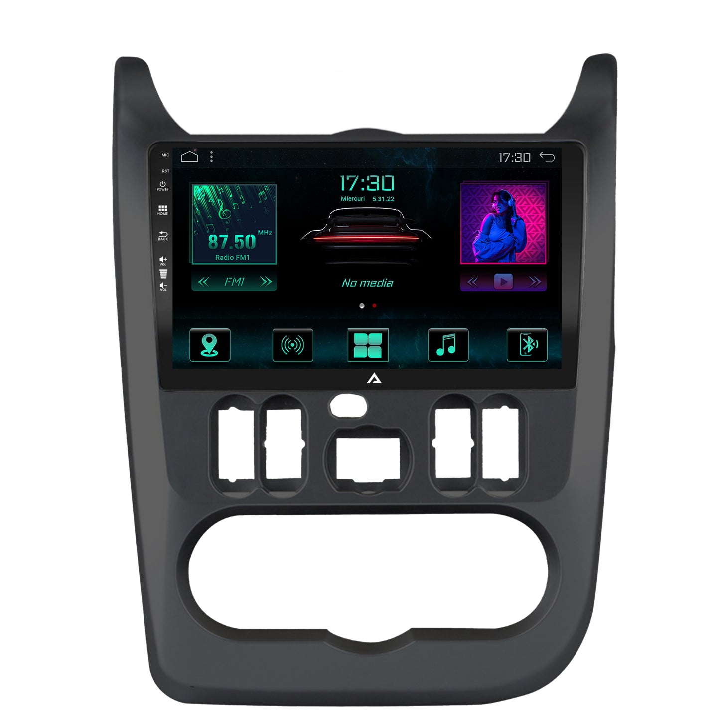 Navigatie Dacia Logan / Duster / Sandero (2009-2013), Android, A-Octacore / 4GB RAM + 64GB ROM, 9 Inch - AD-BGA9004+AD-BGRKIT367B