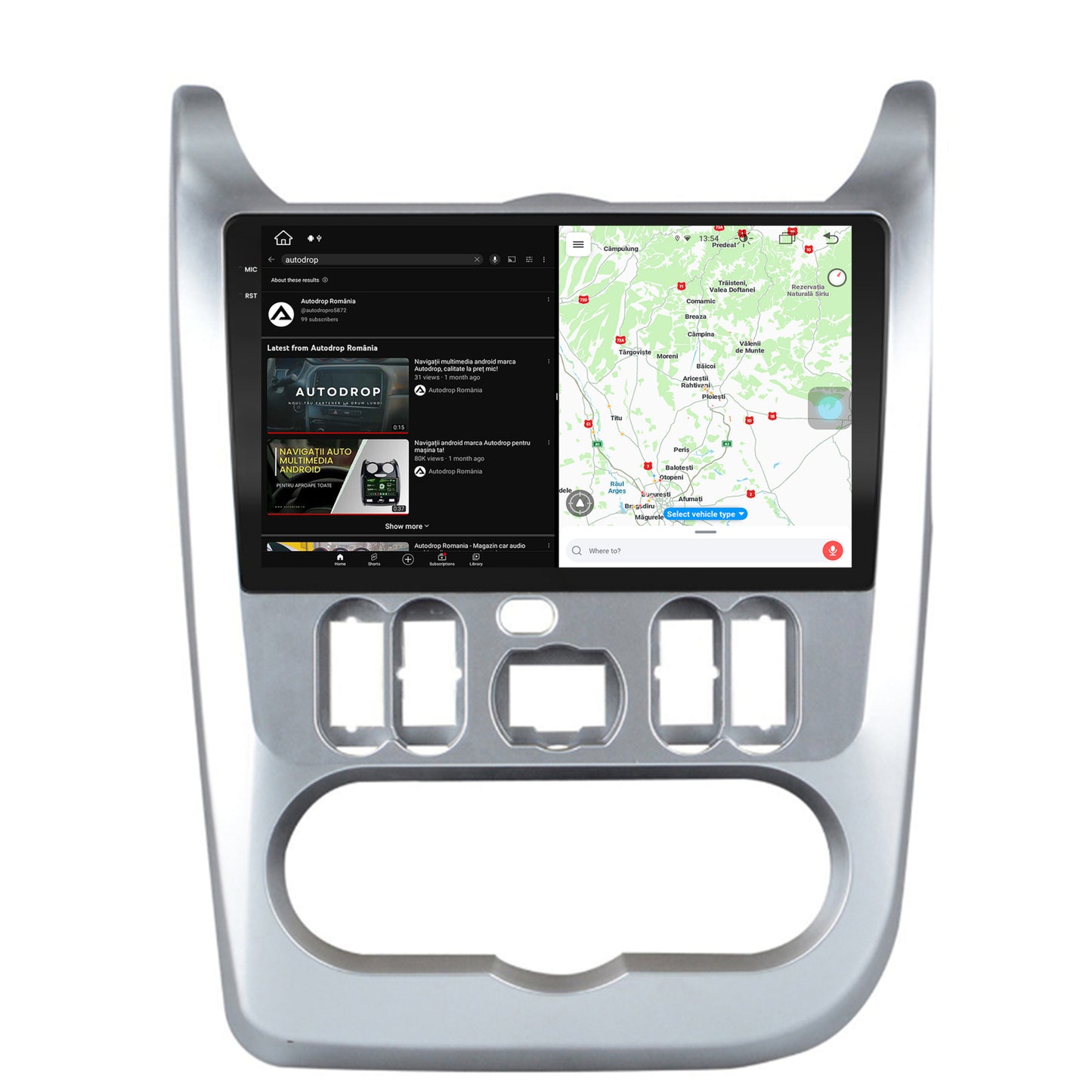 Navigatie Dacia Logan, Duster, Sandero (2009-2013), Android, V-Octacore / 4GB RAM + 64GB ROM, 9.5 Inch - AD-BGV9004+AD-BGRKIT367
