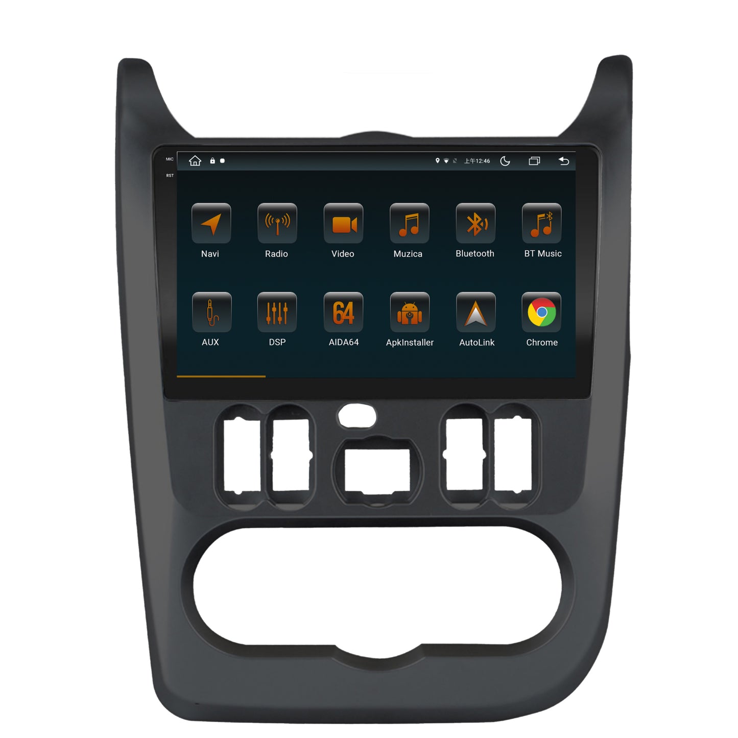 Navigatie Dacia Logan, Duster, Sandero (2009-2013), Android, V-Octacore / 4GB RAM + 64GB ROM, 9.5 Inch - AD-BGV9004+AD-BGRKIT367B