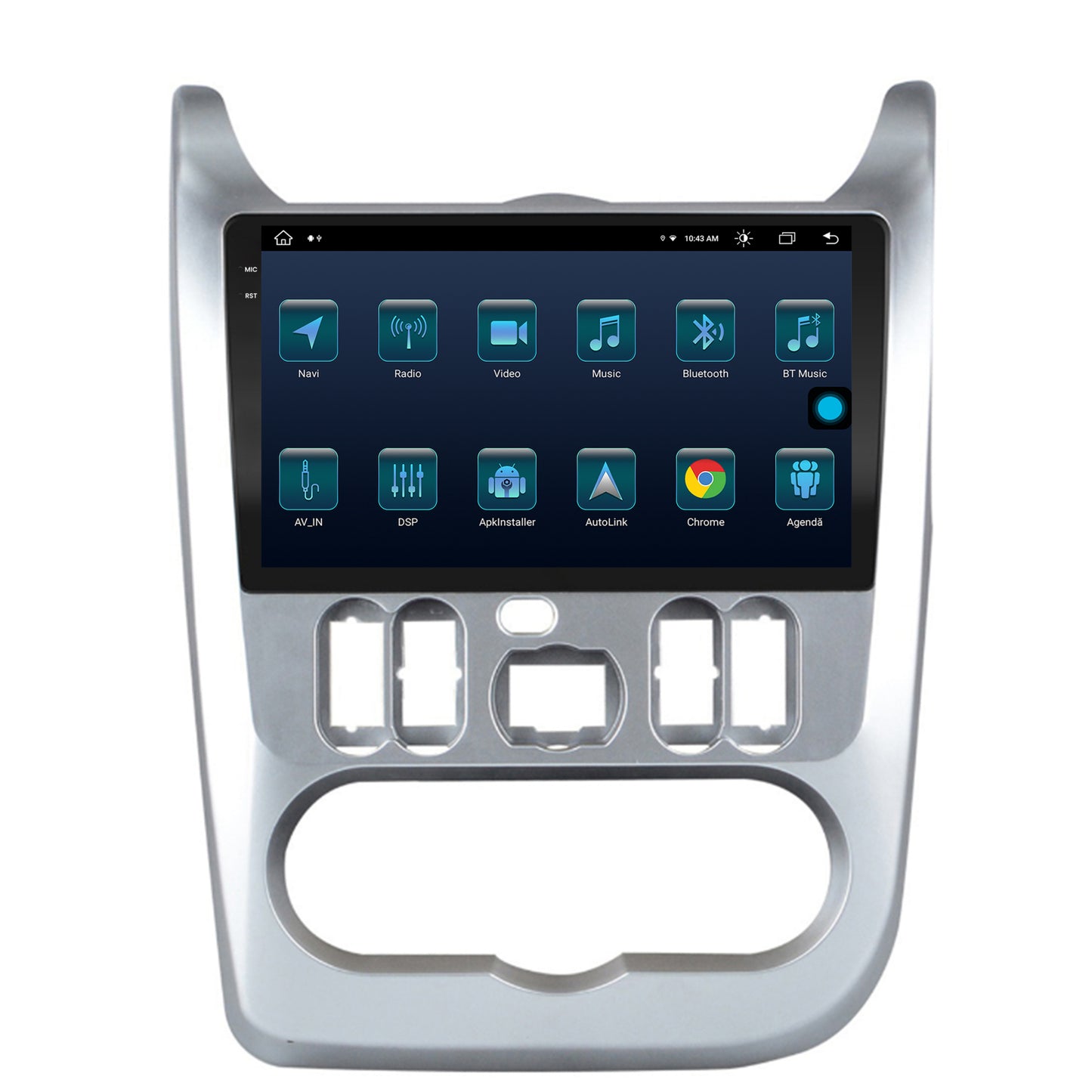 Navigatie Dacia Logan, Duster, Sandero (2009-2013), Android, X-Octacore / 8GB RAM + 256GB ROM, 9.5 Inch - AD-BGX9008+AD-BGRKIT367