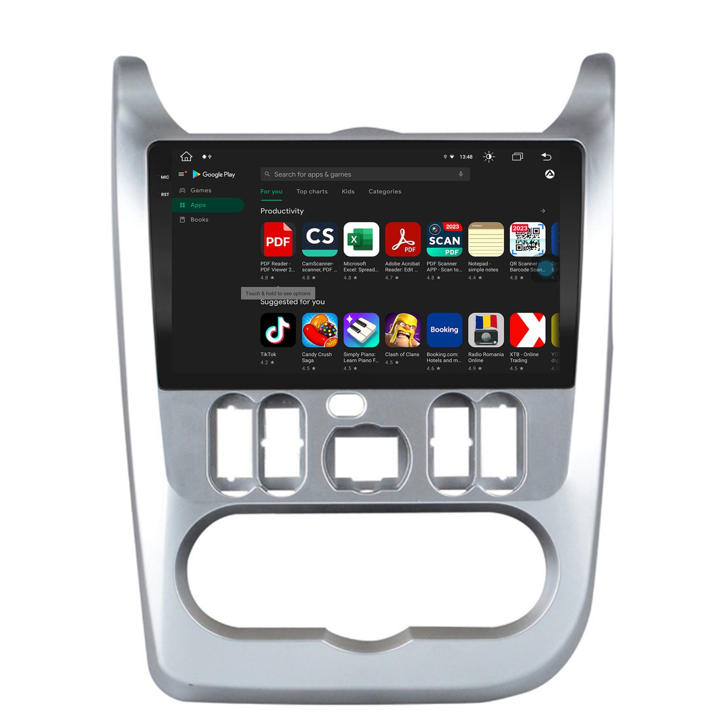 Navigatie Dacia Logan, Duster, Sandero (2009-2013), Android, X-Octacore / 8GB RAM + 256GB ROM, 9.5 Inch - AD-BGX9008+AD-BGRKIT367