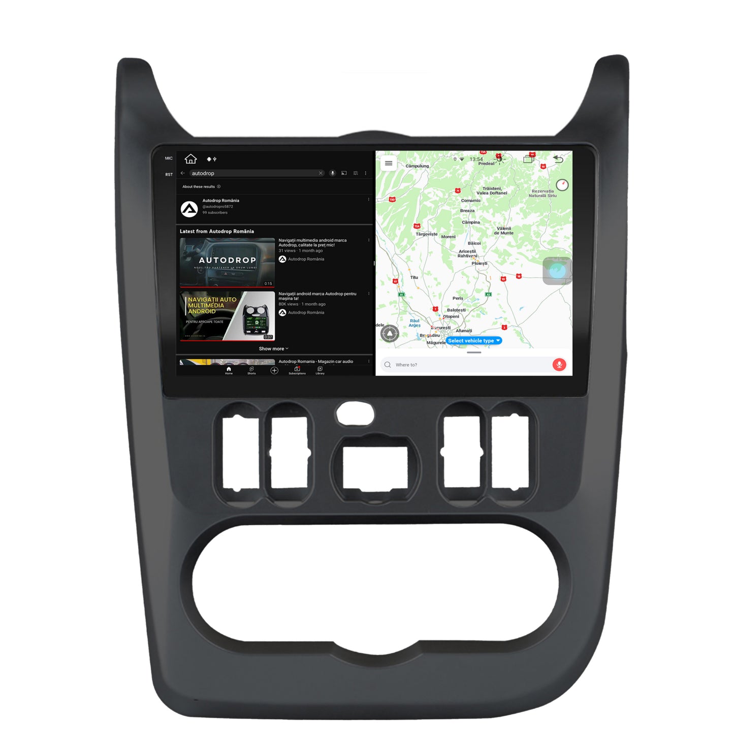 Navigatie Dacia Logan, Duster, Sandero (2009-2013), Android, X-Octacore / 8GB RAM + 256GB ROM, 9.5 Inch - AD-BGX9008+AD-BGRKIT367B
