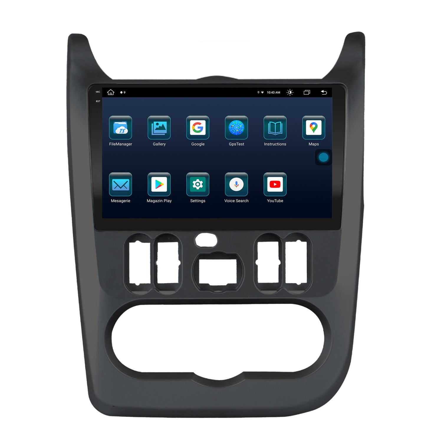 Navigatie Dacia Logan, Duster, Sandero (2009-2013), Android, X-Octacore / 8GB RAM + 256GB ROM, 9.5 Inch - AD-BGX9008+AD-BGRKIT367B