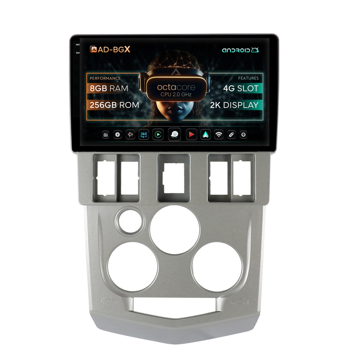 Navigatie Dacia Logan PH1 (2004-2009), Android, X-Octacore / 8GB RAM + 256GB ROM, 9.5 Inch - AD-BGX9008+AD-BGRKIT368