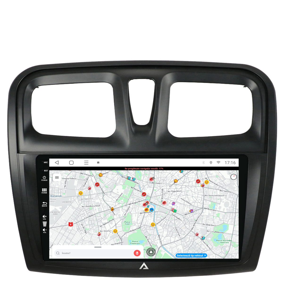 Navigatie Dacia Logan / Sandero, Android, E-Octacore / 2GB RAM + 32GB ROM, 9 Inch - AD-BGE9002+AD-BGRKIT375