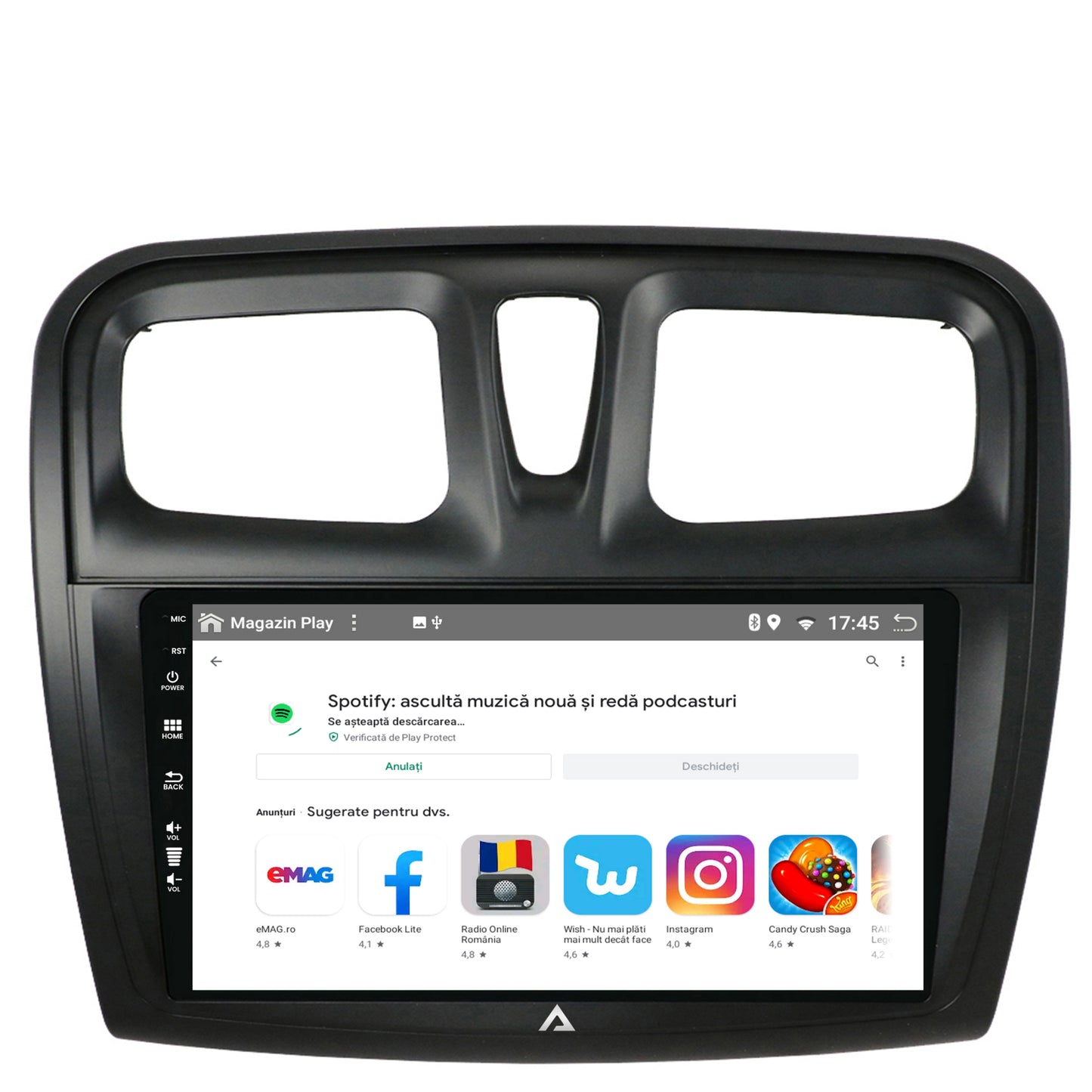 Navigatie Dacia Logan / Sandero, Android, Z-Octacore / 8GB RAM + 256GB ROM, 9 Inch - AD-BGZ9008+AD-BGRKIT375