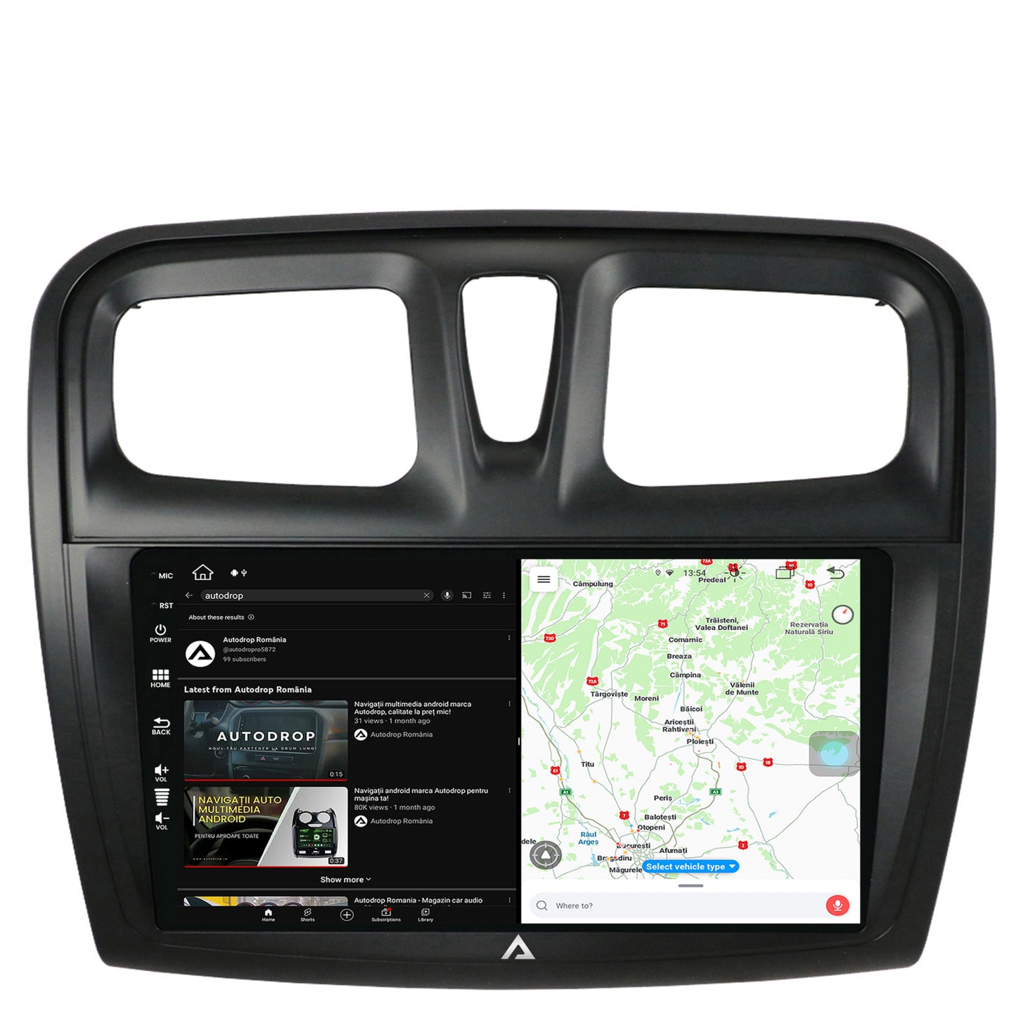 Navigatie Dacia Logan / Sandero, Android, Z-Octacore / 8GB RAM + 256GB ROM, 9 Inch - AD-BGZ9008+AD-BGRKIT375