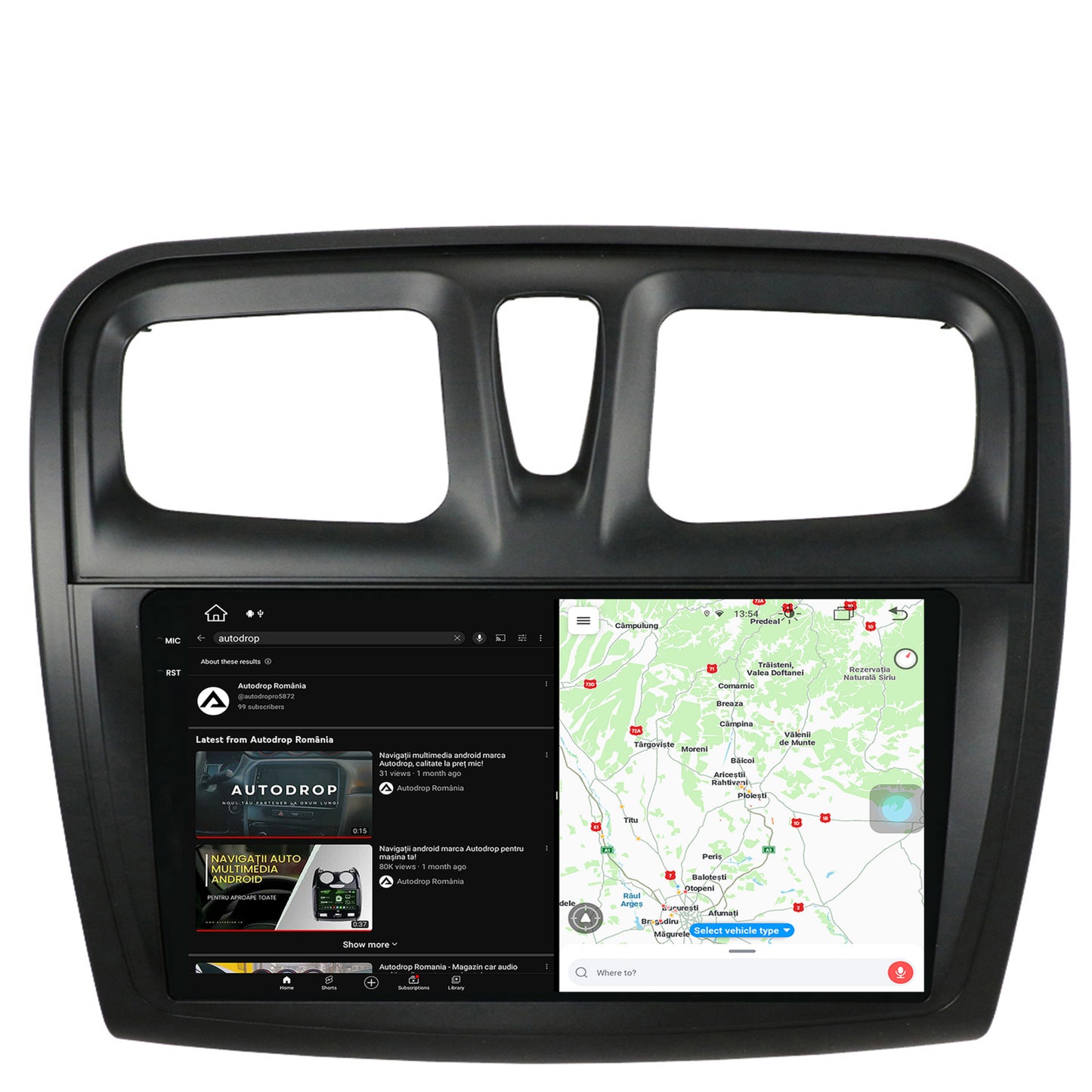 Navigatie Dacia Logan / Sandero, Android, X-Octacore / 8GB RAM + 256GB ROM, 9.5 Inch - AD-BGX9008+AD-BGRKIT375