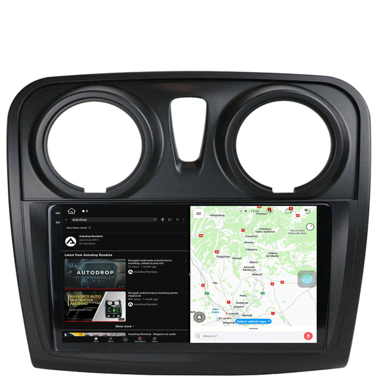 Navigatie Dacia Logan / Sandero, Android, X-Octacore / 8GB RAM + 256GB ROM, 9.5 Inch - AD-BGX9008+AD-BGRKIT376