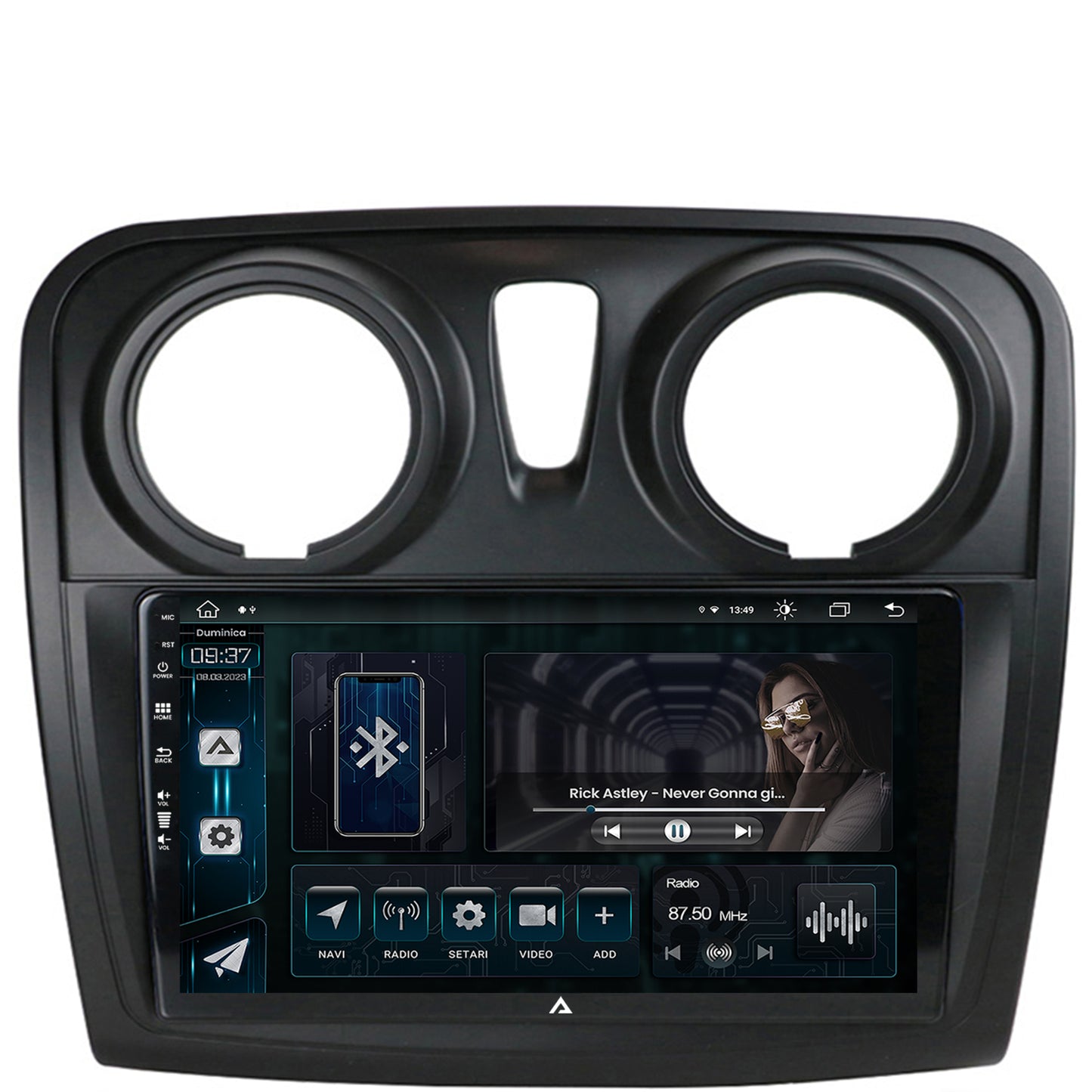 Navigatie Dacia Logan / Sandero, Android, Z-Octacore / 8GB RAM + 256GB ROM, 9 Inch - AD-BGZ9008+AD-BGRKIT376