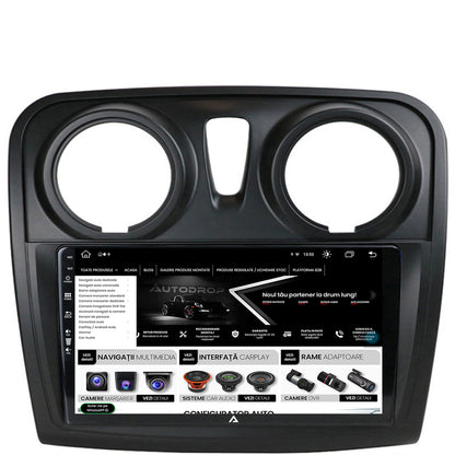 Navigatie Dacia Logan / Sandero, Android, Z-Octacore / 8GB RAM + 256GB ROM, 9 Inch - AD-BGZ9008+AD-BGRKIT376