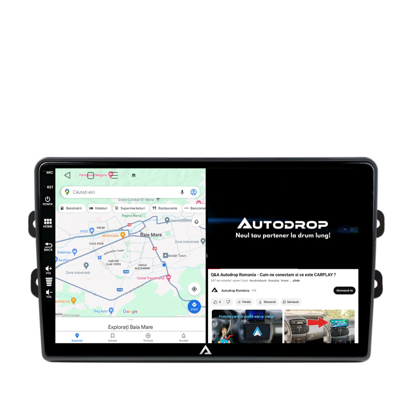 Navigatie Dacia/Renault, Android, P-Octacore / 2GB RAM + 32GB ROM, 9 Inch - AD-BGP9002+AD-BGRKIT383
