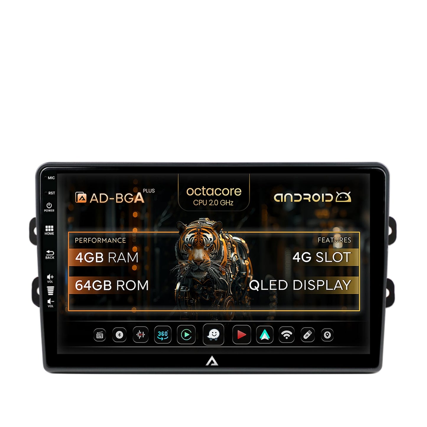 Navigatie Dacia/Renault, Android, A-octacore / 4GB RAM + 64GB ROM, 9 Inch AD-BGA9004+AD-BGRKIT383