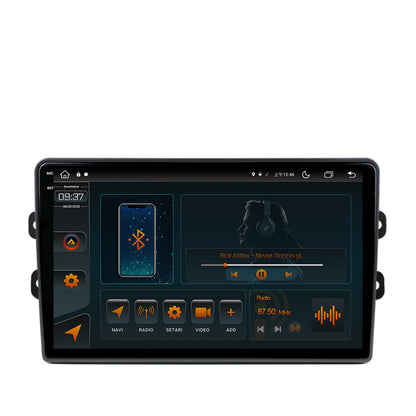 Navigatie Dacia/Renault, Android, V-Octacore / 4GB RAM + 64GB ROM, 9.5 Inch AD-BGV9004+AD-BGRKIT383