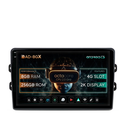 Navigatie Dacia/Renault, Android, X-Octacore / 8GB RAM + 256GB ROM, 9.5 Inch AD-BGX9008+AD-BGRKIT383