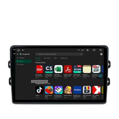 Navigatie Dacia/Renault, Android, X-Octacore / 8GB RAM + 256GB ROM, 9.5 Inch AD-BGX9008+AD-BGRKIT383