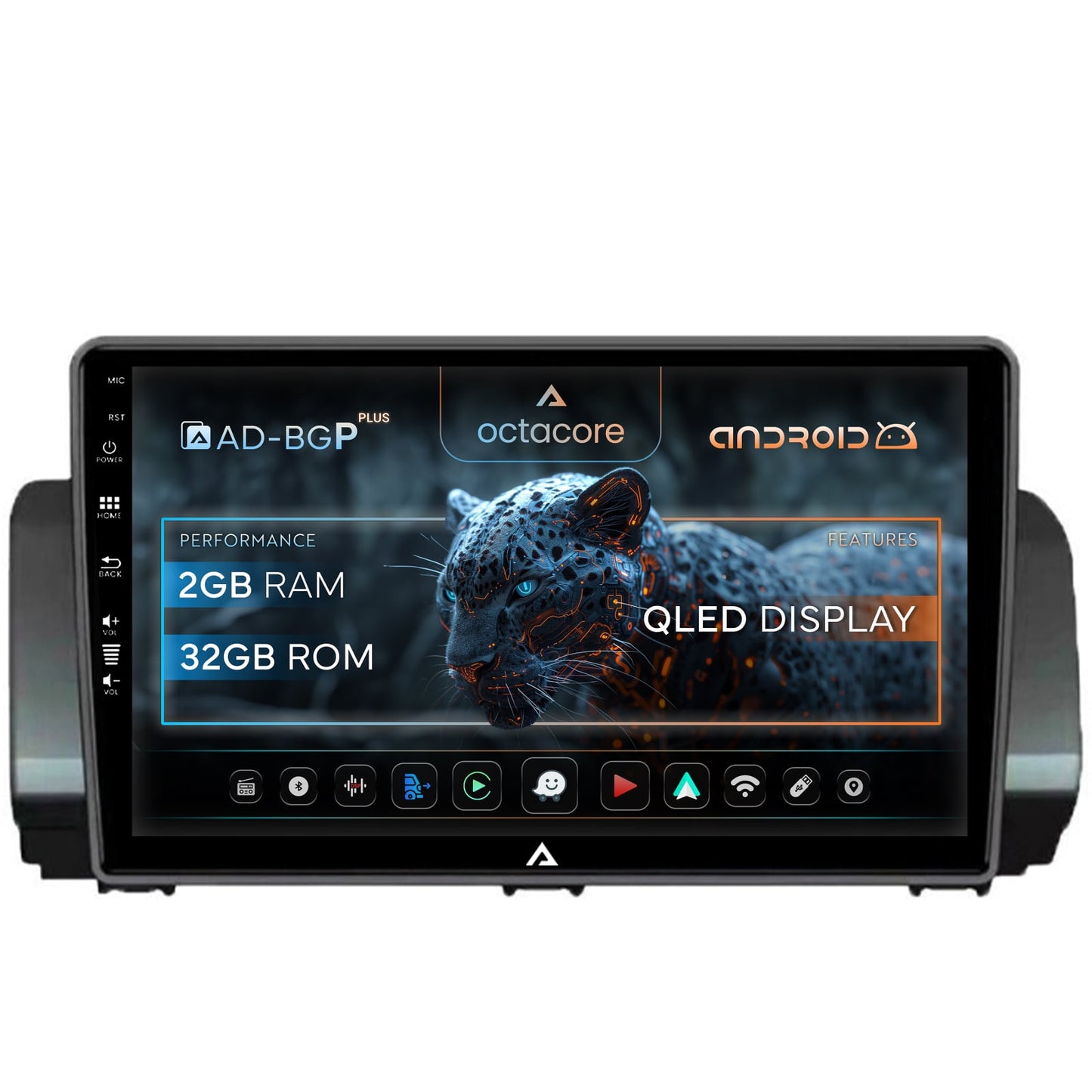 Navigatie Dacia Sandero / Logan (2021-Prezent), Android, P-Octacore / 2GB RAM + 32GB ROM, 10.1 Inch - AD-BGP10002+AD-BGRKIT366V3