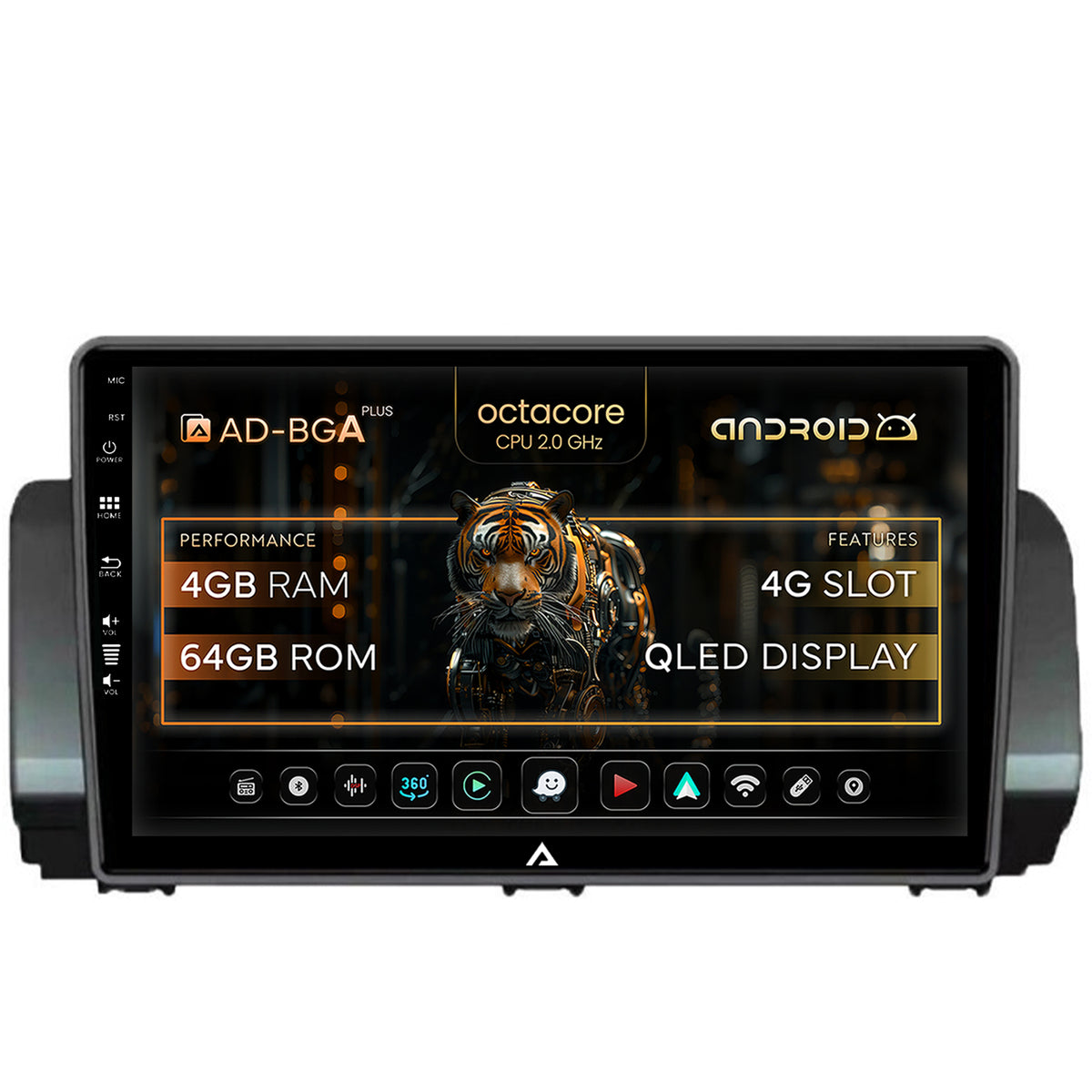 Navigatie Dacia Sandero / Logan (2021-Prezent), Android, A-Octacore / 4GB RAM + 64GB ROM, 10.1 Inch - AD-BGA10004+AD-BGRKIT366V3