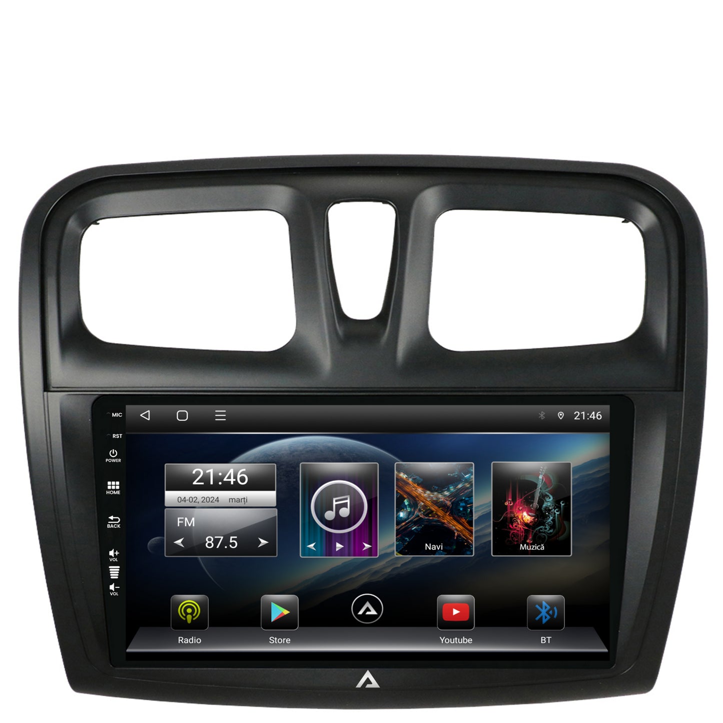 Navigatie Dacia Sandero, Logan, Android, P-Octacore / 2GB RAM + 32GB ROM, 9 Inch - AD-BGP9002+AD-BGRKIT375