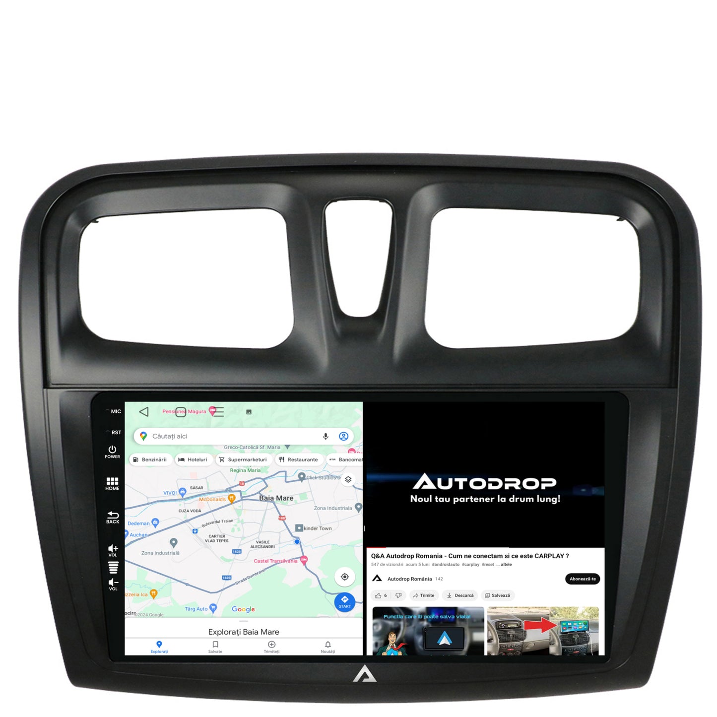 Navigatie Dacia Sandero, Logan, Android, P-Octacore / 2GB RAM + 32GB ROM, 9 Inch - AD-BGP9002+AD-BGRKIT375