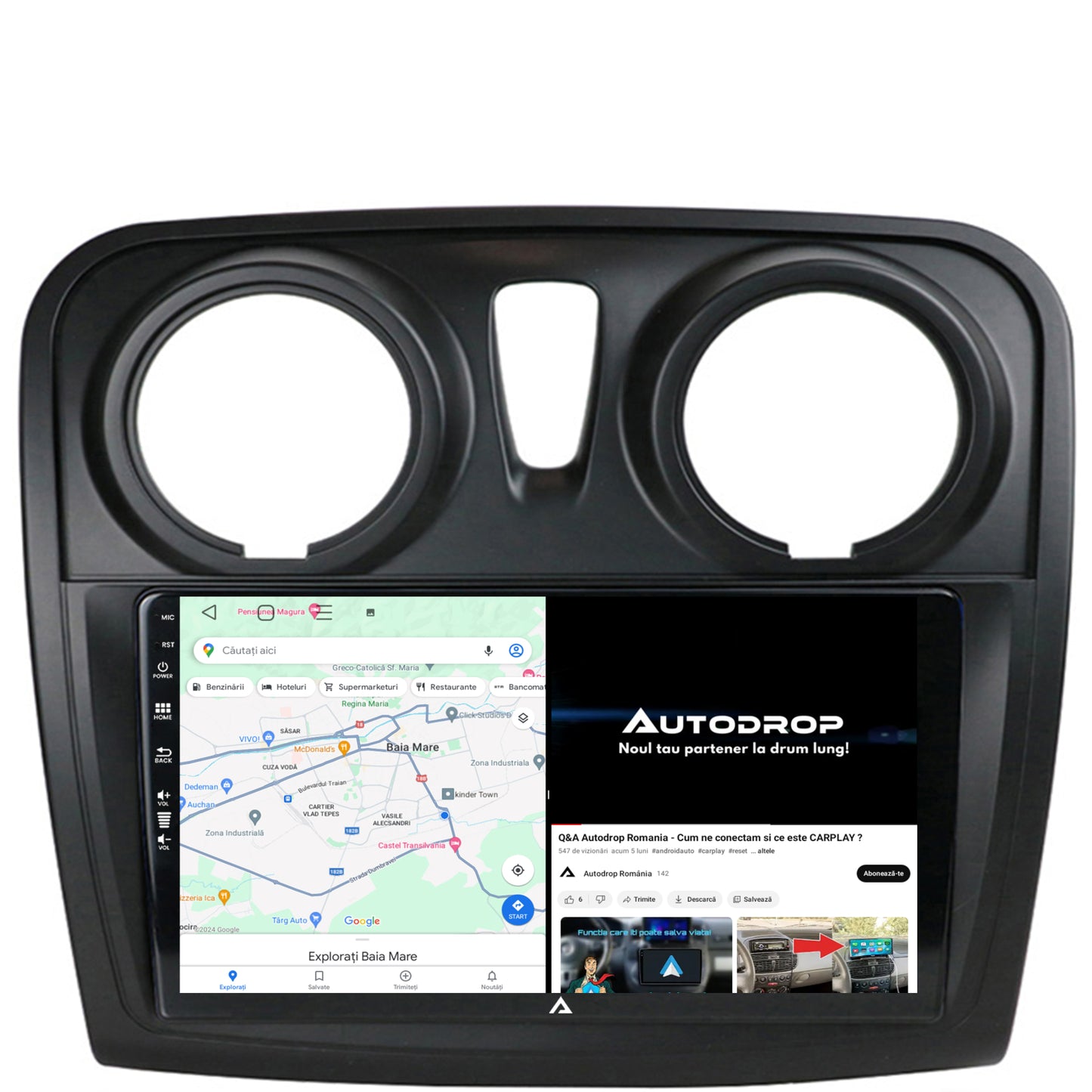 Navigatie Dacia Sandero, Logan, Android, P-Octacore / 2GB RAM + 32GB ROM, 9 Inch - AD-BGP9002+AD-BGRKIT376
