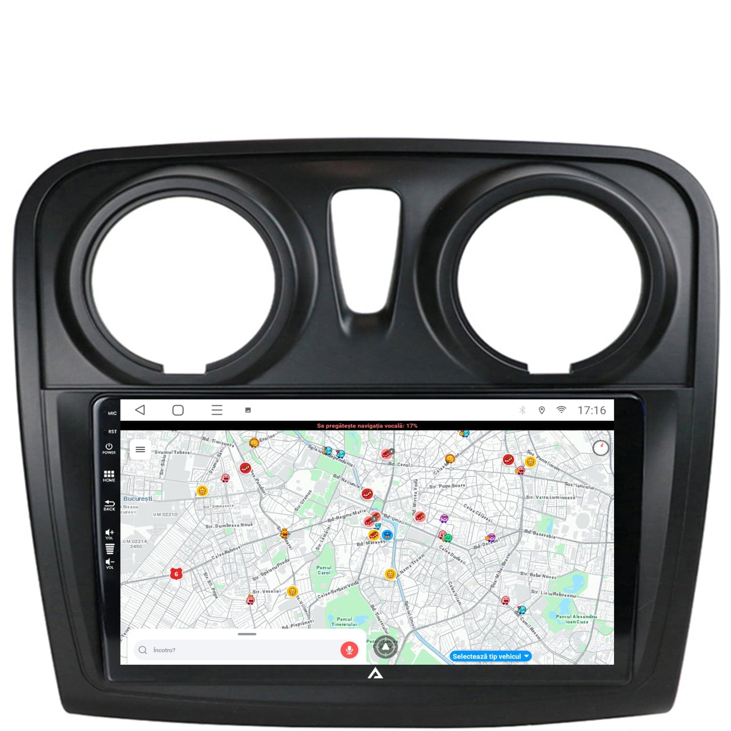 Navigatie Dacia Sandero, Logan, Android, P-Octacore / 2GB RAM + 32GB ROM, 9 Inch - AD-BGP9002+AD-BGRKIT376