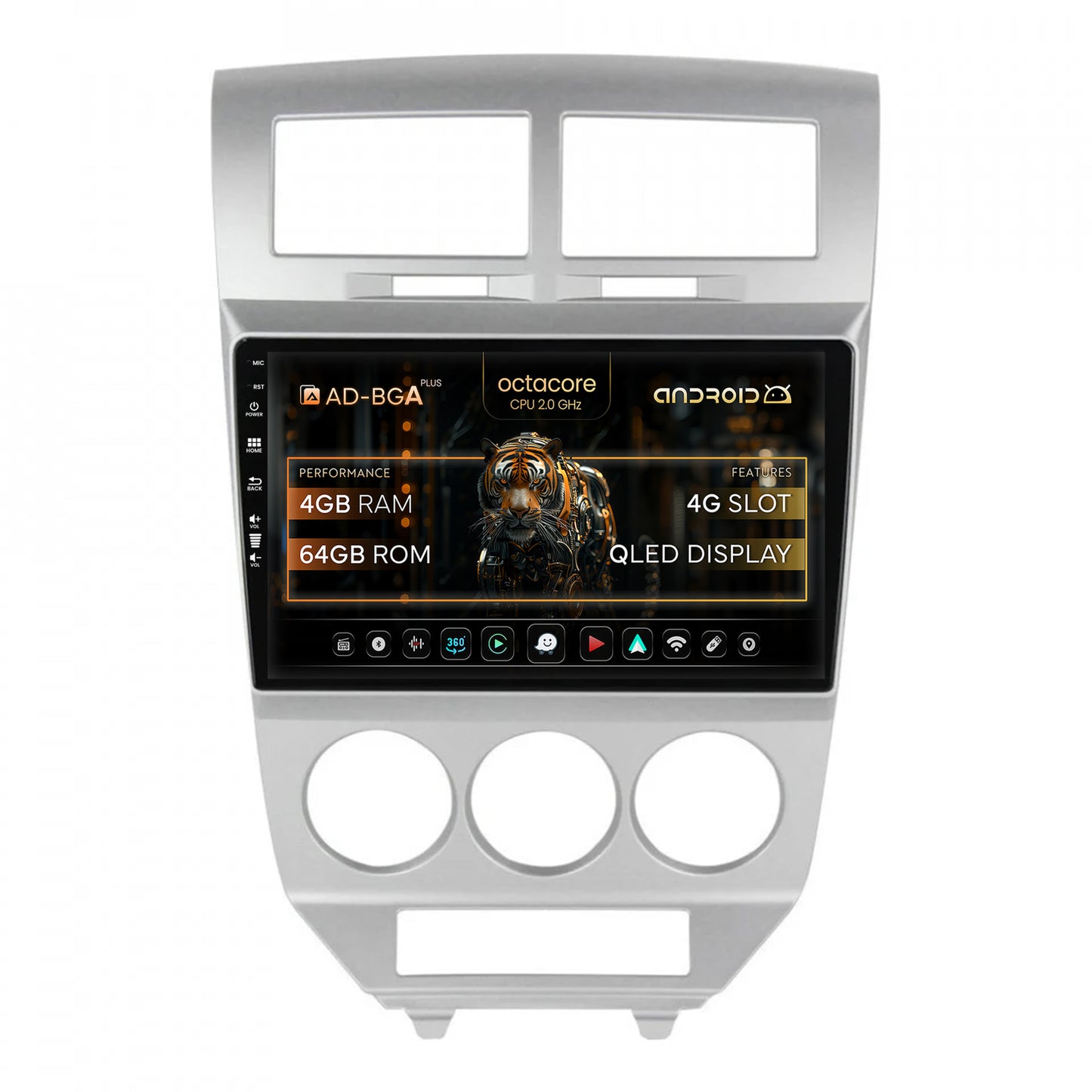 Navigatie Dodge Caliber (2006-2010), Android, A-Octacore / 4GB RAM + 64GB ROM, 10.1 Inch - AD-BGA10004+AD-BGRKIT293