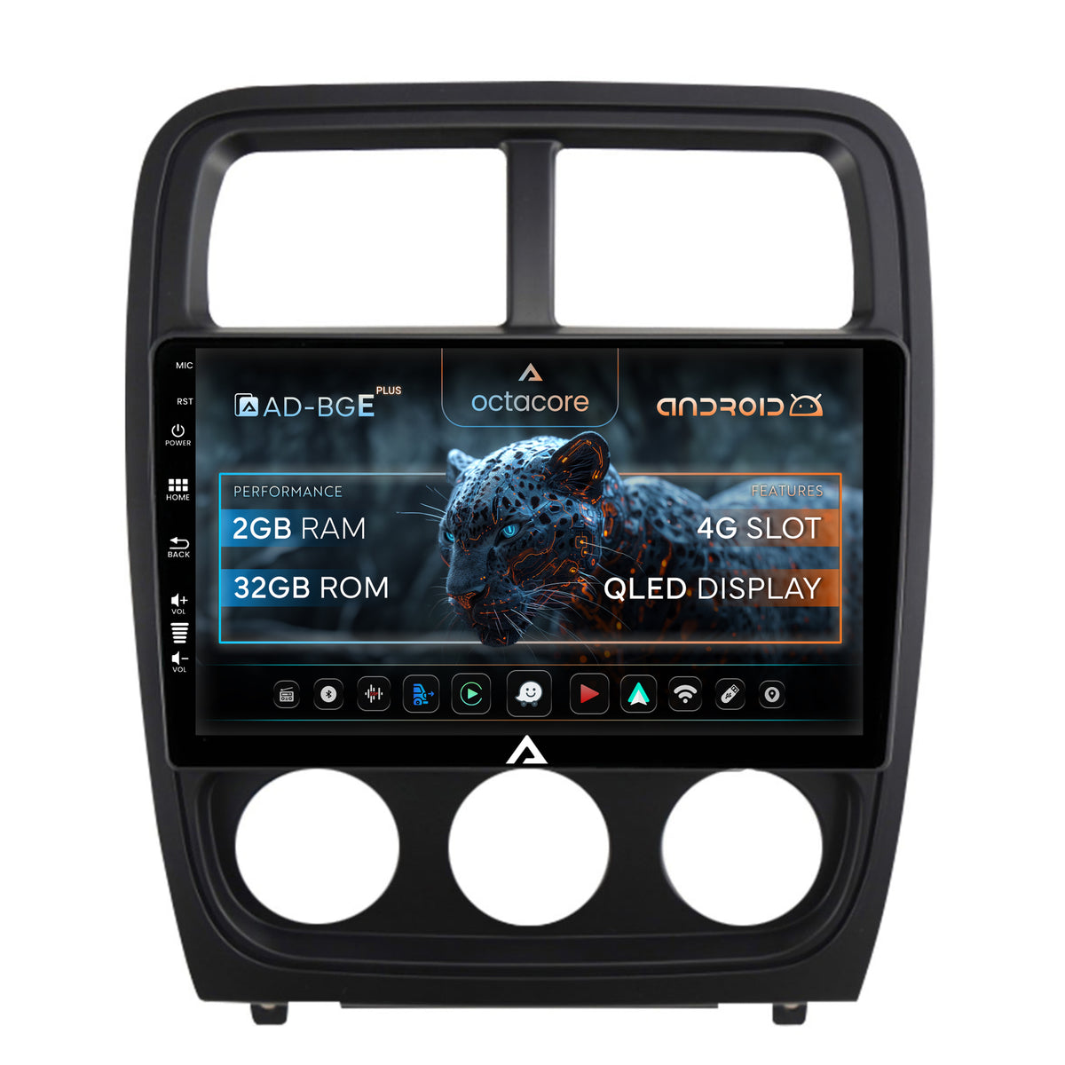 Navigatie Dodge Caliber (2010-2012), Android, E-Octacore / 2GB RAM + 32GB ROM, 9 Inch - AD-BGE9002+AD-BGRKIT295V2