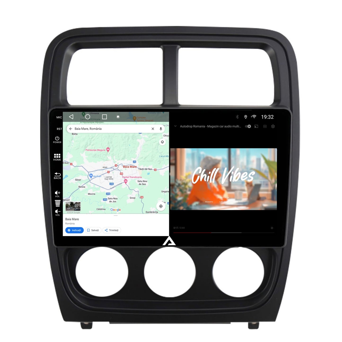 Navigatie Dodge Caliber (2010-2012), Android, A-Octacore / 4GB RAM + 64GB ROM, 9 Inch - AD-BGA9004+AD-BGRKIT295V2