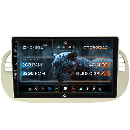 Navigatie Fiat 500 (2007-2014), Android, E-Octacore / 2GB RAM + 32GB ROM, 9 Inch - AD-BGE9002+AD-BGRKIT362V2