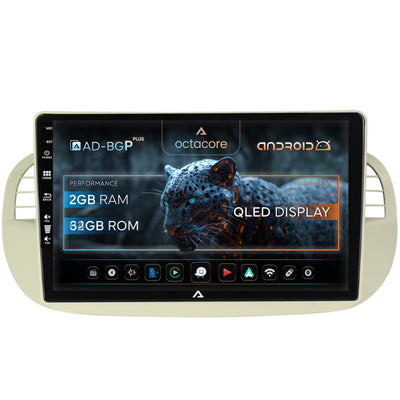 Navigatie Fiat 500 (2007-2014), Android, P-Octacore / 2GB RAM + 32GB ROM, 9 Inch - AD-BGP9002+AD-BGRKIT362V2