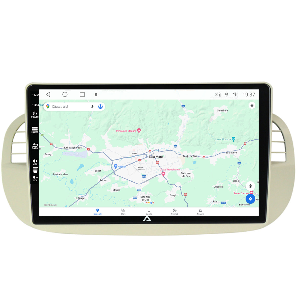 Navigatie Fiat 500 (2007-2014), Android, A-Octacore / 4GB RAM + 64GB ROM, 9 Inch - AD-BGA9004+AD-BGRKIT362V2