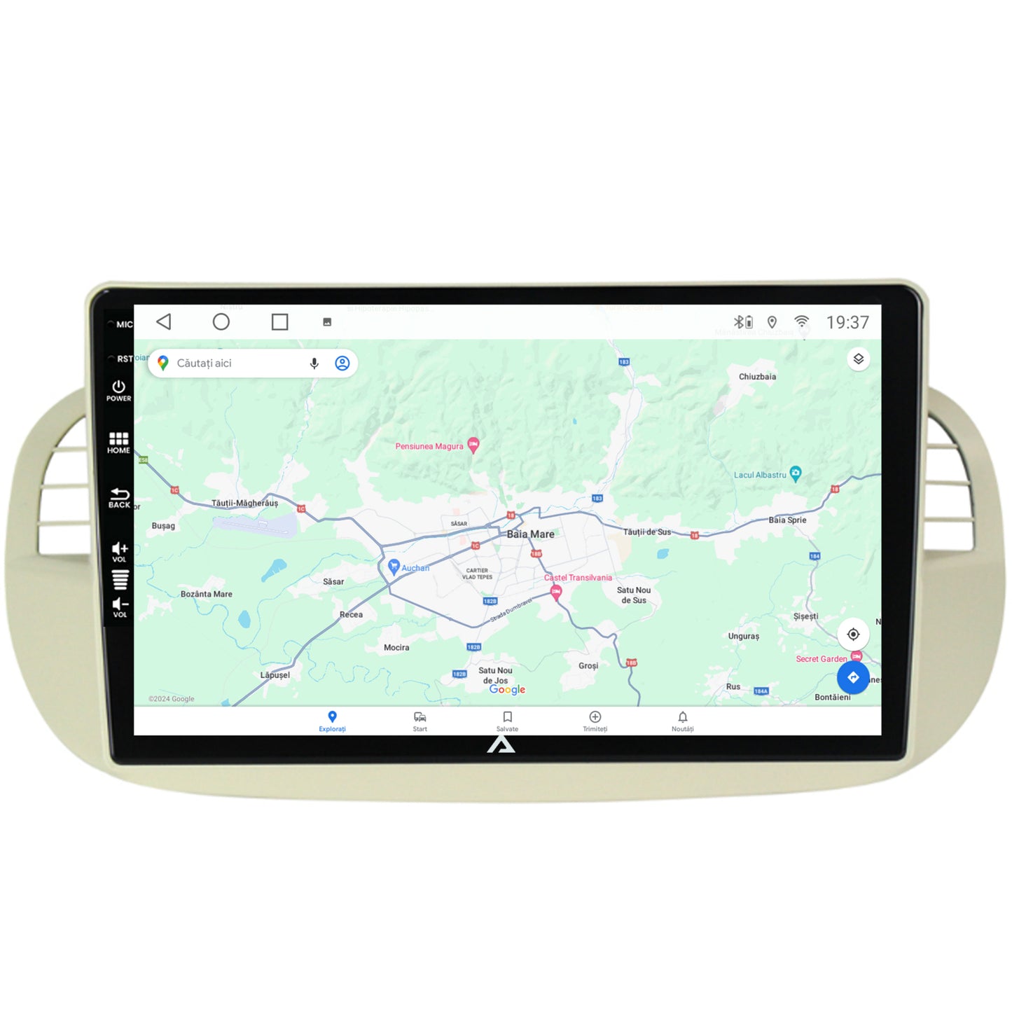 Navigatie Fiat 500 (2007-2014), Android, A-Octacore / 4GB RAM + 64GB ROM, 9 Inch - AD-BGA9004+AD-BGRKIT362V2