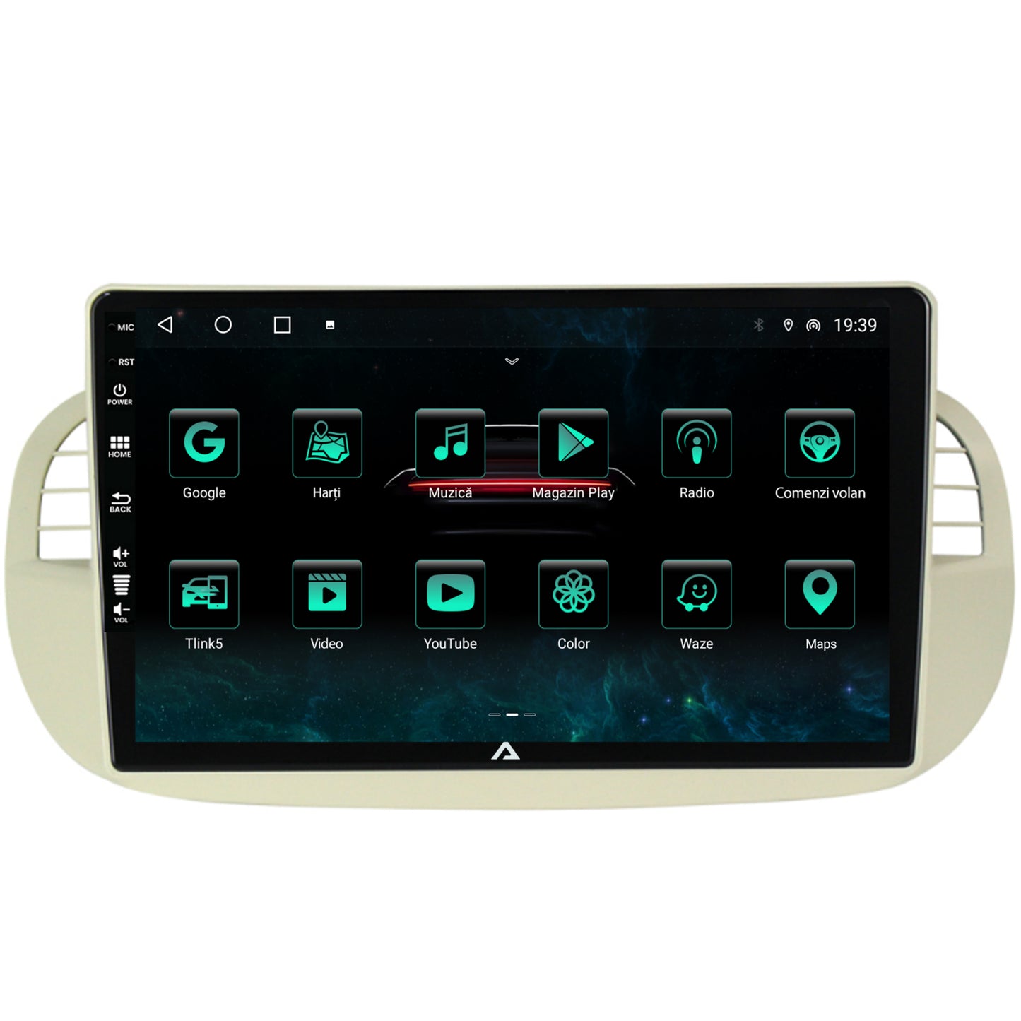 Navigatie Fiat 500 (2007-2014), Android, A-Octacore / 4GB RAM + 64GB ROM, 9 Inch - AD-BGA9004+AD-BGRKIT362V2