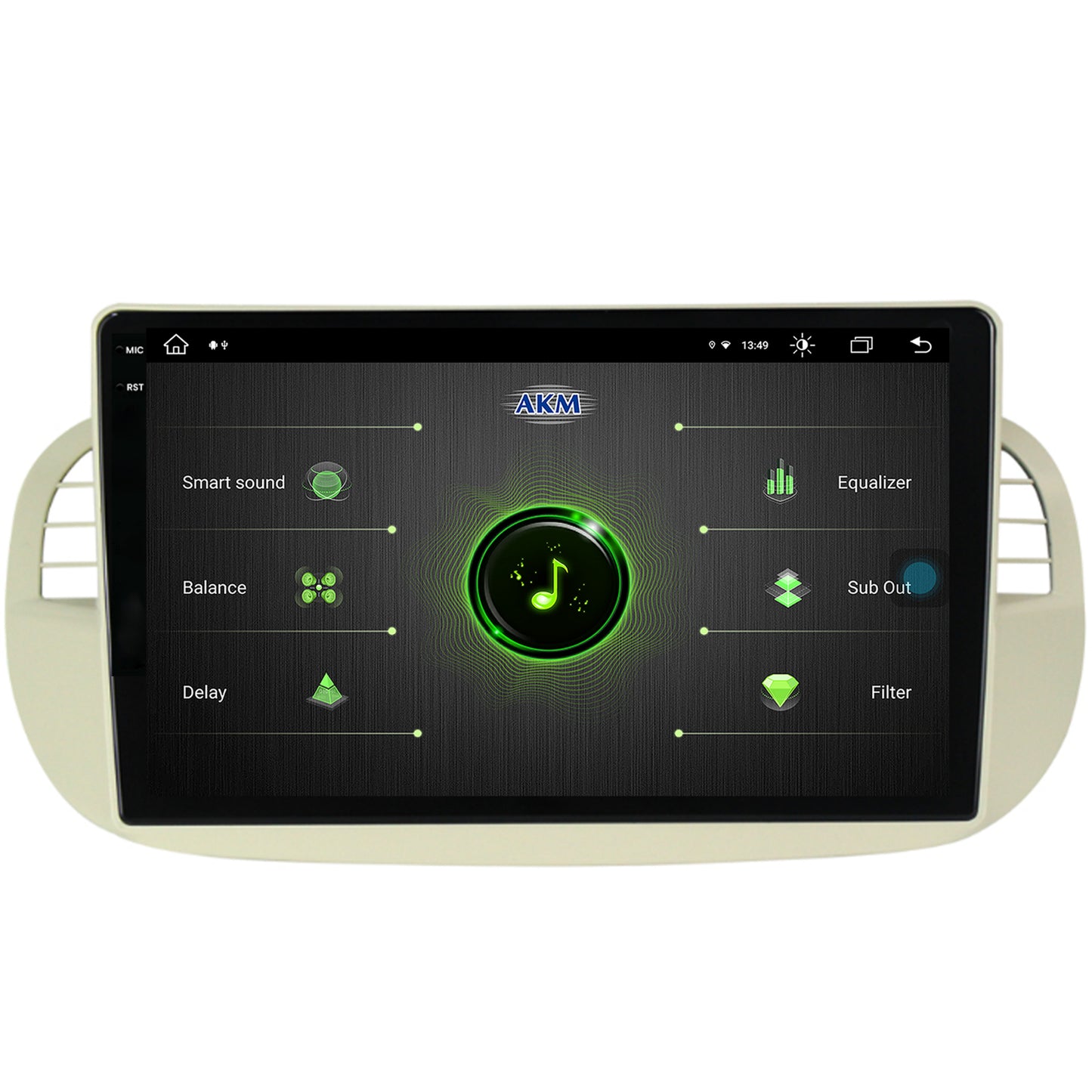 Navigatie Fiat 500 (2007-2014), Android, V-Octacore / 4GB RAM + 64GB ROM, 9.5 Inch - AD-BGV9004+AD-BGRKIT362V2
